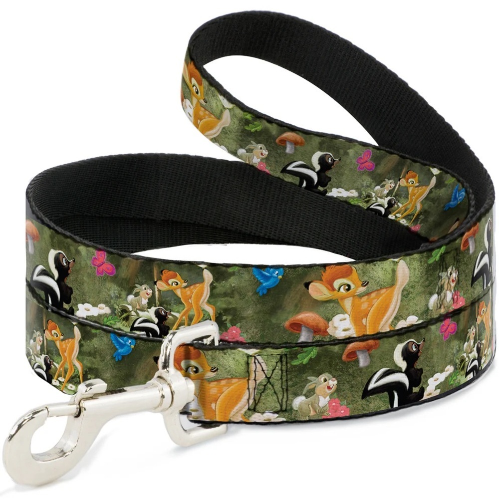 🍄HOST PICK x 2🍄Buckle-Down Pet Leash - Bambi & Friends Scene, 4’ Long, 1/2" Wide